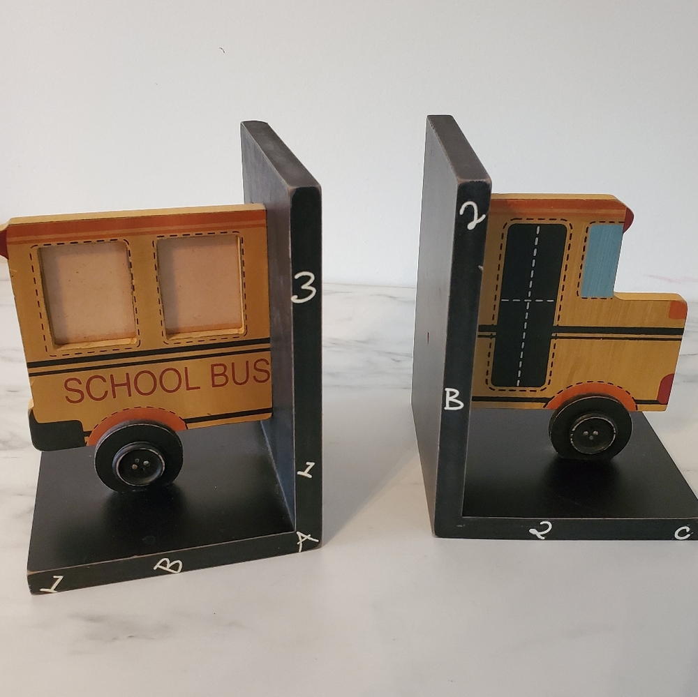 Bookends Teacher SchoolBus Picture Frame